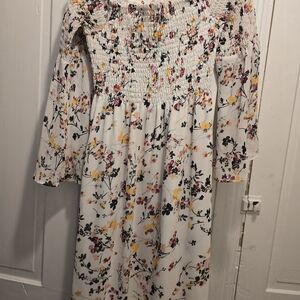 Floral Off-Shoulder Midi Dress